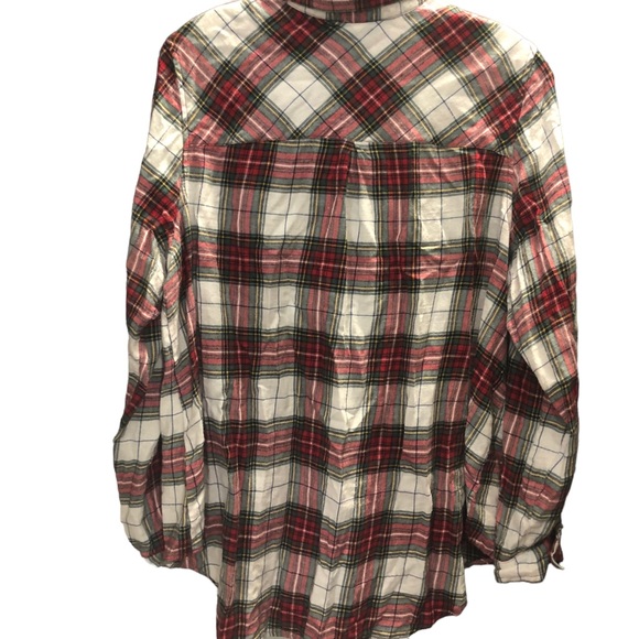 Dressbarn plaid soft flannel long sleeve button up shirt SZ M - Picture 2 of 10